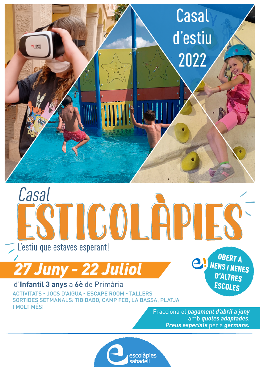 Escolàpies Sabadell - Casal d'estiu '22 - web_cartell A3
